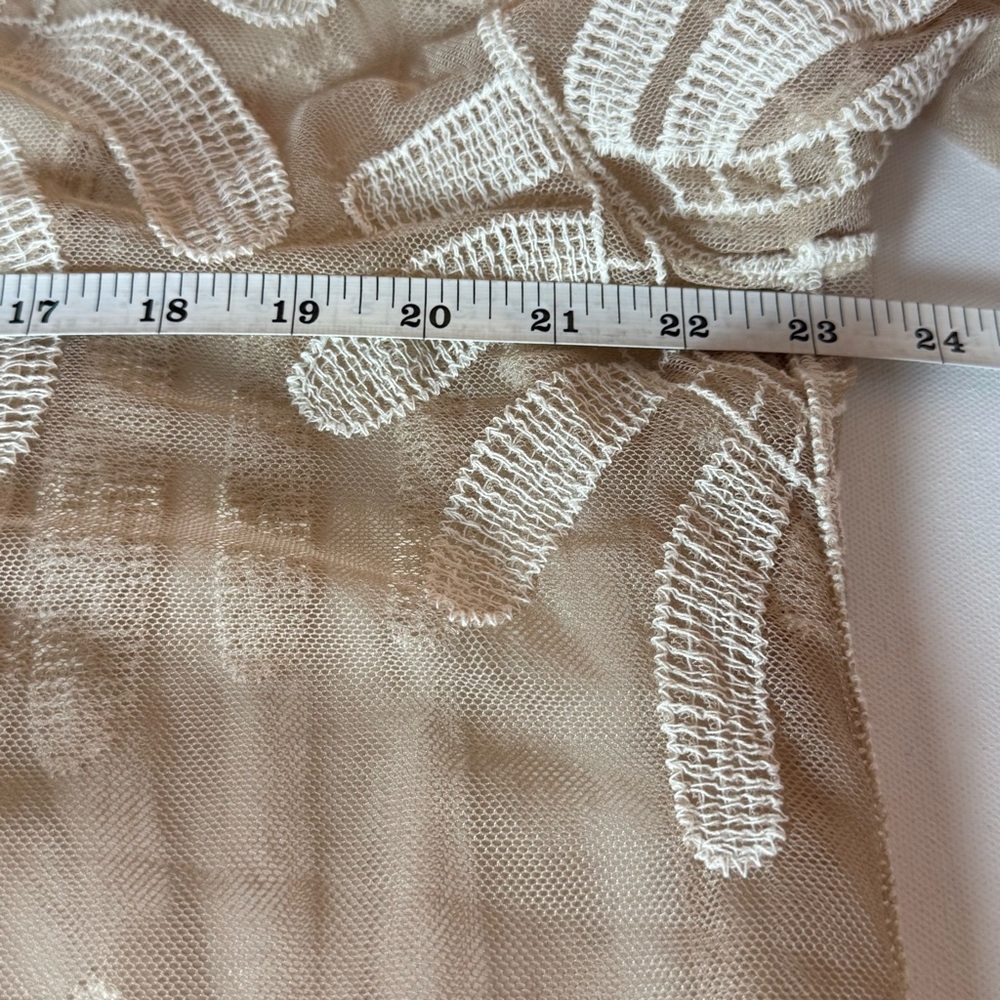 Boho Lace Duster Kimono Rebellious One Ivory Sheer Festival Medium - Picture 8 of 9
